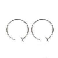 Fashion Hot-selling Simple Gold-plated Hoop 316l Stainless Steel Earrings sku image 1