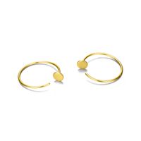 Fashion Hot-selling Simple Gold-plated Hoop 316l Stainless Steel Earrings sku image 2