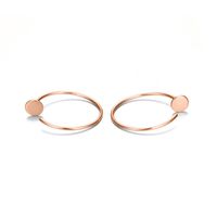 Fashion Hot-selling Simple Gold-plated Hoop 316l Stainless Steel Earrings sku image 3