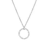 Fashion Simple Round Pendant 316lstainless Steel Necklace For Women sku image 1