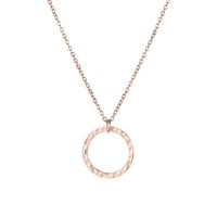 Fashion Simple Round Pendant 316lstainless Steel Necklace For Women sku image 3