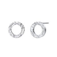 Fashion New Simple 316l Stainless Steel Geometric Round Earrings For Women sku image 1