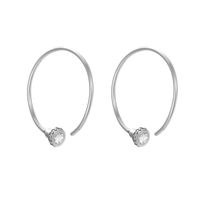 Fashion C Shape Stainless Steel Earrings sku image 1