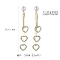 Korean S925 Silver Sweet Love Earrings Long Tassel Earrings Wholesale Nihaojewelry main image 5