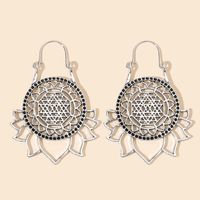 New Ethnic Style Retro Hollow Lotus Sunflower Bohemian Carved Earrings Wholesale Nihaojewelry main image 4