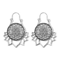 New Ethnic Style Retro Hollow Lotus Sunflower Bohemian Carved Earrings Wholesale Nihaojewelry main image 5