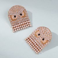 Creative New Angry Birds Fashion Stud Earrings Diamond Pearl Earrings sku image 1