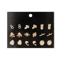 Fashion New Retro Simple Golden All-match Alloy Earring Set For Women main image 6