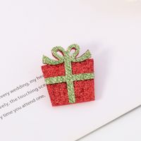 New Ornaments Hot-selling Cartoon Christmas Gift Box Felt Brooch Wholesale Nihaojewelry main image 4
