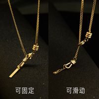 Fashion U-shaped New Accessories Diamond Long Brand Titanium Steel Clavicle Necklace main image 4