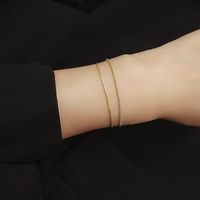 Europäisches Und Amerikanisches Armband Doppelschicht-mandel Kette Reis Perlenkette Goldenes Armband All-match Gut Aussehendes Qixi-armband E121 main image 1