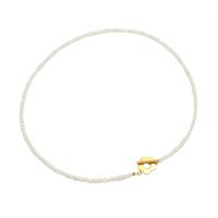 Fashion Sexy Freshwater Pearl Flower Buckle Titanium Steel Necklace For Women main image 3