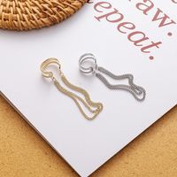 Fashion Korean Multi-layer Chain Tassel No Pierced Ladies Long Ear Clip Alloy Earrings main image 5