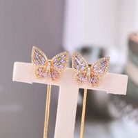 فراشة كل مباراة الأذن خط الفضة النقية الأذن إبر مثقوب طويلة شرابة الأقراط الجملة Nihaojewelry main image 4