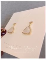 Triangle Mother-of-pearl New Trendy Exquisite Korean Alloy Women's Earrings main image 4