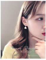 Triangle Nacre Nouvelles Boucles D'oreilles À La Mode En Alliage Coréen Exquis Pour Femmes main image 5