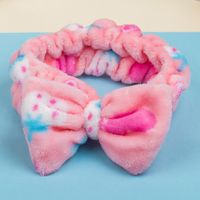 Korean New Winter Bow Towel Elastic Flannel Hairband For Women Wholesale sku image 2