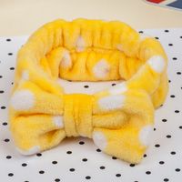 Korean New Winter Bow Towel Elastic Flannel Hairband For Women Wholesale sku image 4