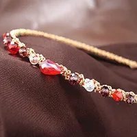 Korean Colorful Flash Irregular Crystal Around The Wide Side Headband  Wholesale sku image 2