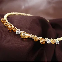 Korean Colorful Flash Irregular Crystal Around The Wide Side Headband  Wholesale sku image 4