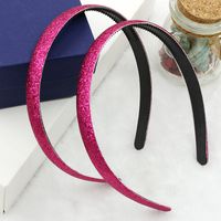 Korean Fashion Hot Sale Shiny Frosted Gold Powder Candy Color Hair Accessories Headband sku image 1