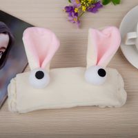 Korean Cartoon Cute Rabbit Ears Big Eyes Flannel Hairband Hair Accessories Wholesale sku image 3