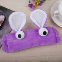 Korean Cartoon Cute Rabbit Ears Big Eyes Flannel Hairband Hair Accessories Wholesale sku image 4