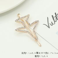 New Korean Alloy Rhinestone Love Flower Diamond Hairpin Starfish Bangs Clip Wholesale sku image 5