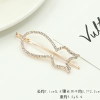 New Korean Alloy Rhinestone Love Flower Diamond Hairpin Starfish Bangs Clip Wholesale sku image 7