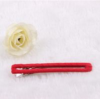 Korea Round Cloth Rectangular Duckbill Clip New Popular Color Geometric Hairpin Wholesale sku image 6
