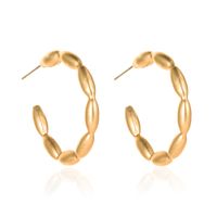 New Fashion Hollow Simple Geometric Freshwater Pearl Metal Earrings sku image 22