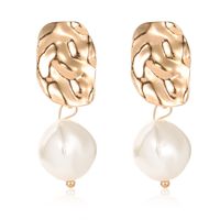 New Fashion Hollow Simple Geometric Freshwater Pearl Metal Earrings sku image 27