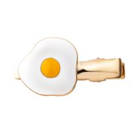 New Cute Girl Fun Poached Egg Hairdressing Bangs Hairpin Hot Sale Wholesale sku image 1