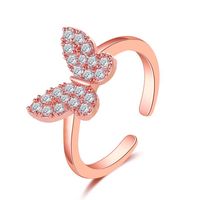 New Butterfly Ring Fashion People Simple Opening Adjustable Ring Wholesale Nihaojewelry sku image 1