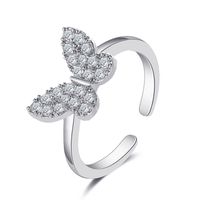 New Butterfly Ring Fashion People Simple Opening Adjustable Ring Wholesale Nihaojewelry sku image 2