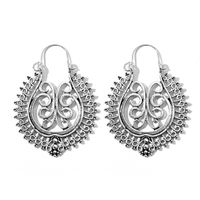 Retro Exaggerated Bohemian Metal Alloy Hollow Carved Round Earrings Wholesale Nihaojewelry sku image 2