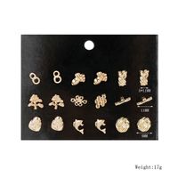 Fashion New Retro Simple Golden All-match Alloy Earring Set For Women sku image 1
