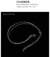 Double Flat Snake Rice Bead Chain Golden Wild  Simple Titanium Steel Bracelet Wholesale sku image 5