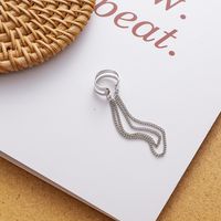 Fashion Korean Multi-layer Chain Tassel No Pierced Ladies Long Ear Clip Alloy Earrings sku image 2