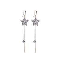 Five-pointed Star Long Tassels Ear Line Fashion Earrings Geometric Earrings Wholesale Nihaojewelry sku image 2