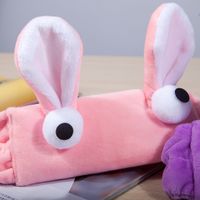 Korean Cartoon Cute Rabbit Ears Big Eyes Flannel Hairband Hair Accessories Wholesale main image 3