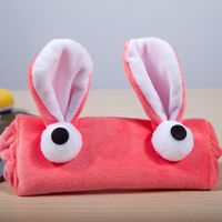 Korean Cartoon Cute Rabbit Ears Big Eyes Flannel Hairband Hair Accessories Wholesale main image 4