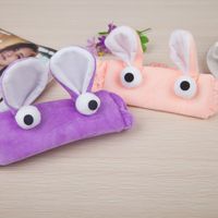 Korean Cartoon Cute Rabbit Ears Big Eyes Flannel Hairband Hair Accessories Wholesale main image 5