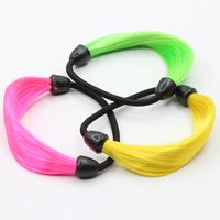 Europäische Und Amerikanische Supermodel Show Pferdes Chwanz Twist Hairring Fluor Zierende Farbverlauf Perücke Gummiband Haars Eil Großhandel Hot Sale main image 4