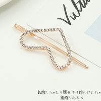New Korean Alloy Rhinestone Love Flower Diamond Hairpin Starfish Bangs Clip Wholesale main image 5