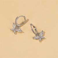 Fashion Butterfly Plating Copper Artificial Gemstones Earrings main image 2