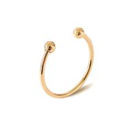 Glossy Bead Opening Adjustable Ring Korean Fashion Simple Round Ball Couple Tail Ring Wholesale main image 4