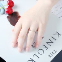 Glossy Bead Opening Adjustable Ring Korean Fashion Simple Round Ball Couple Tail Ring Wholesale main image 6