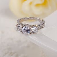Fashion New Zircon Ring High Flash Couple Ring Diamond Tail Ring Wholesale main image 4