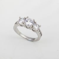 Fashion New Zircon Ring High Flash Couple Ring Diamond Tail Ring Wholesale main image 5